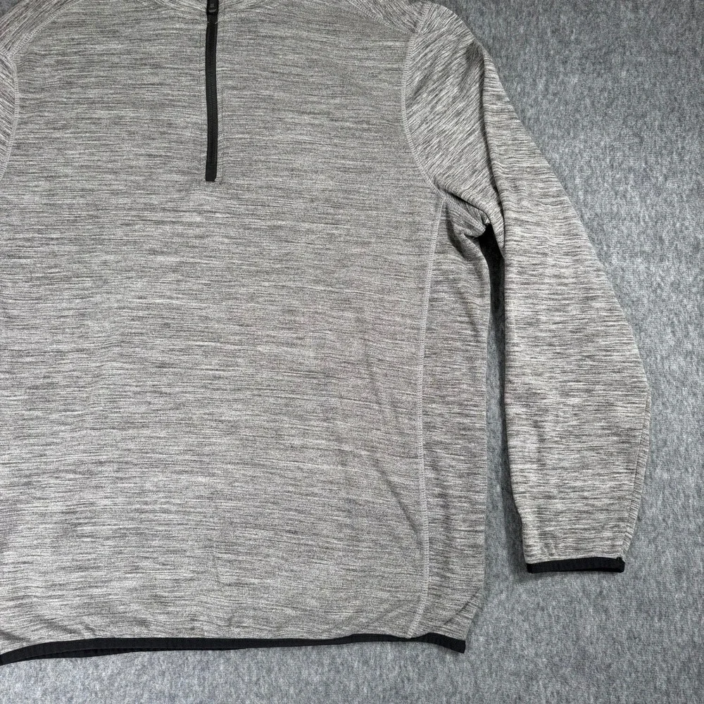Avalanche‎ Pullover Mens Large Gray Quarter Zip Space Dye Performance CAM150U